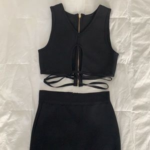 NWOT 2 piece Bandage Crop/Skirt